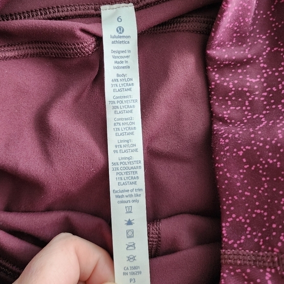 Lululemon Speed Tight IV Star Pixel Raspberry Bordeaux Drama 6 - Picture 7 of 11